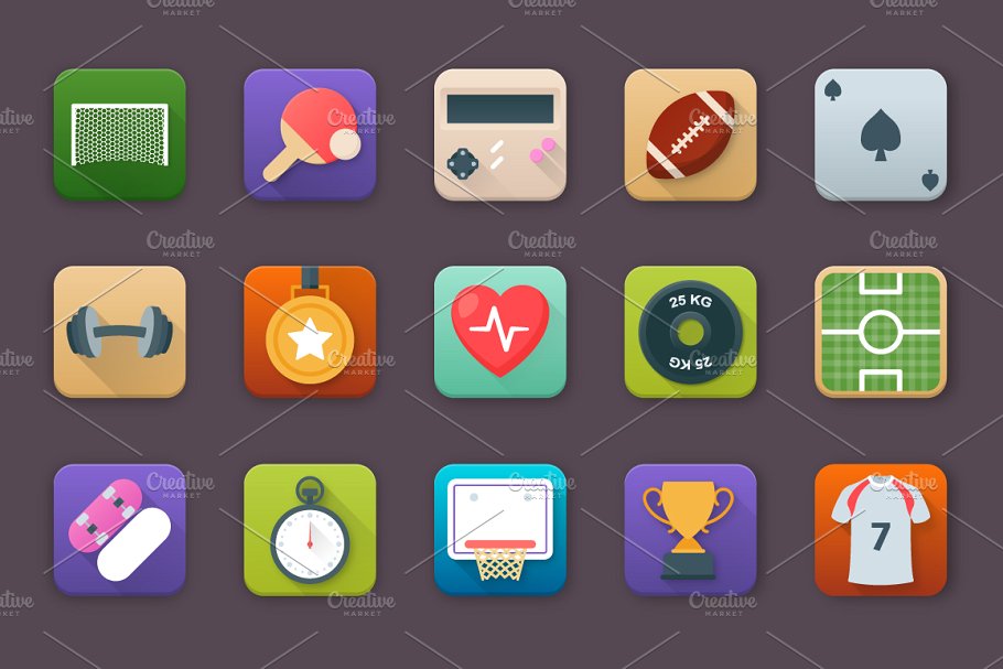 75个体育运动应用图标 75 Sports App Icons插图(4)
