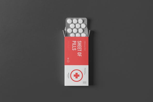 药物包装盒样机模板 Pills Box Mock-up插图(7)