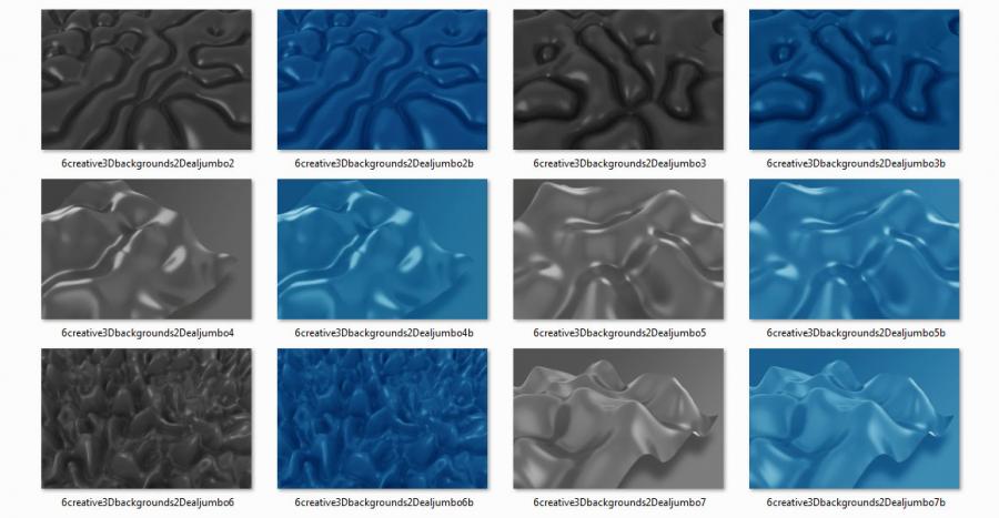 抽象或波浪式3D背景图集 6 Free Wave 3D Backgrounds 2插图(3)
