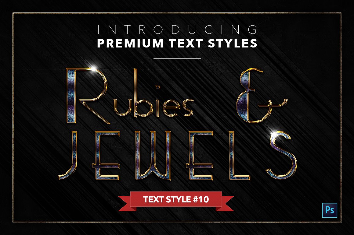 20款红宝石&珠宝文本风格的PS图层样式下载 20 RUBIES & JEWELS TEXT STYLES [psd,asl]插图(10)