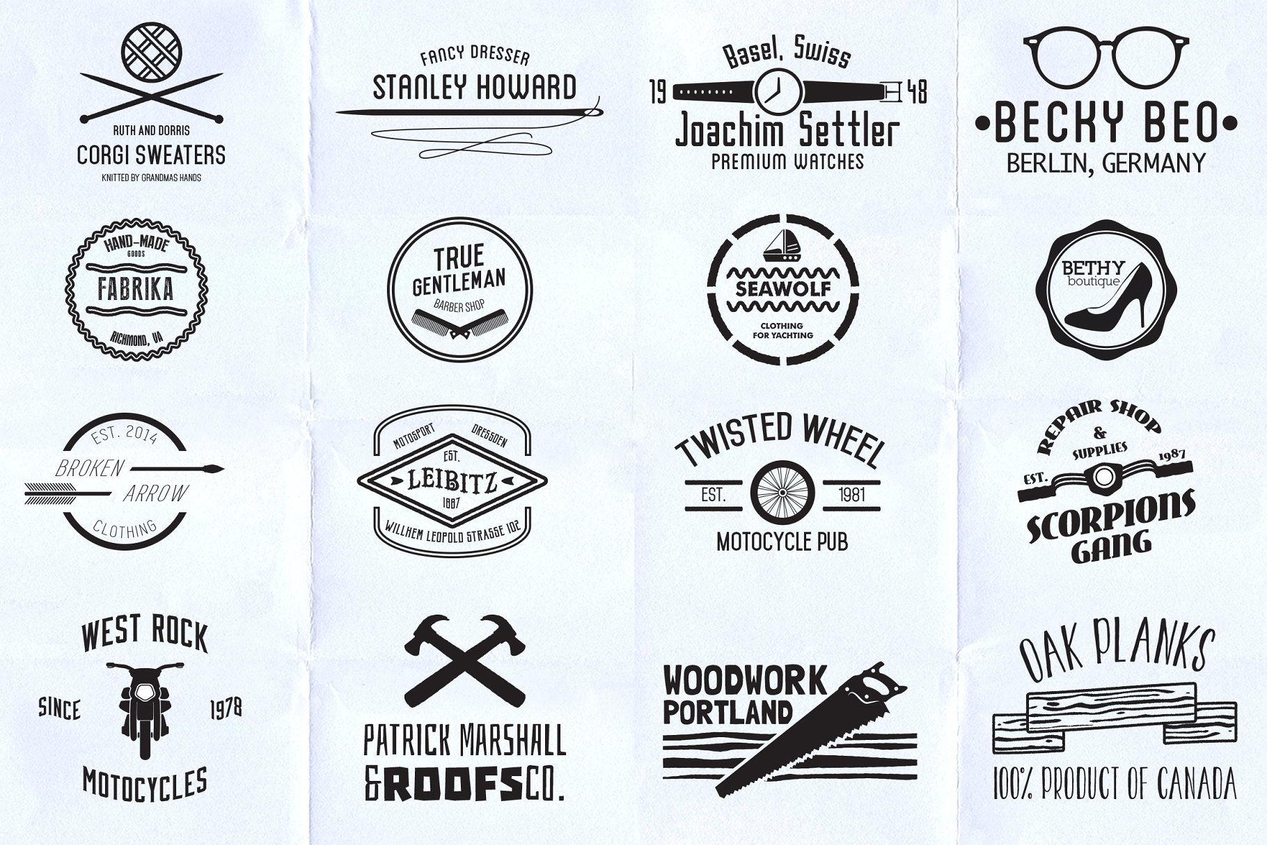 现代复古和复古风格的矢量Logo模型 Retro and vintage logo mockups插图(2)