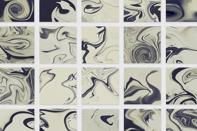 抽象流体颜料绘画艺术大理石纹理素材 Suminagashi Marble Textures插图(1)