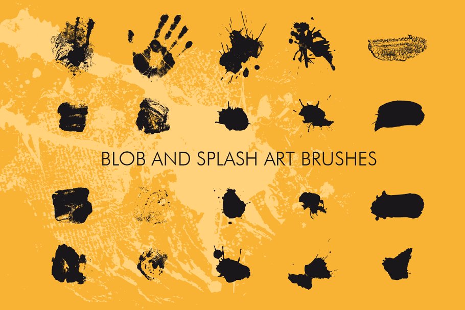 60款飞溅、笔画&污迹笔墨AI笔刷 60 Messy Illustrator Brushes插图(1)
