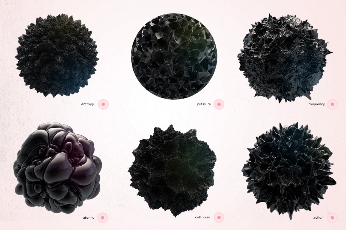 创意抽象纹理系列：12个独特纹理球体形状 Surface Volume 1插图(4)