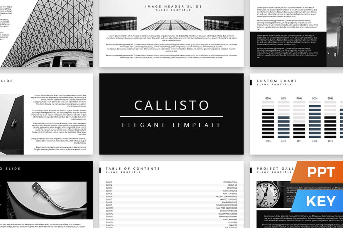 高端大气传统企业简介PPT/Keynote幻灯片模板 Callisto Presentation Template插图