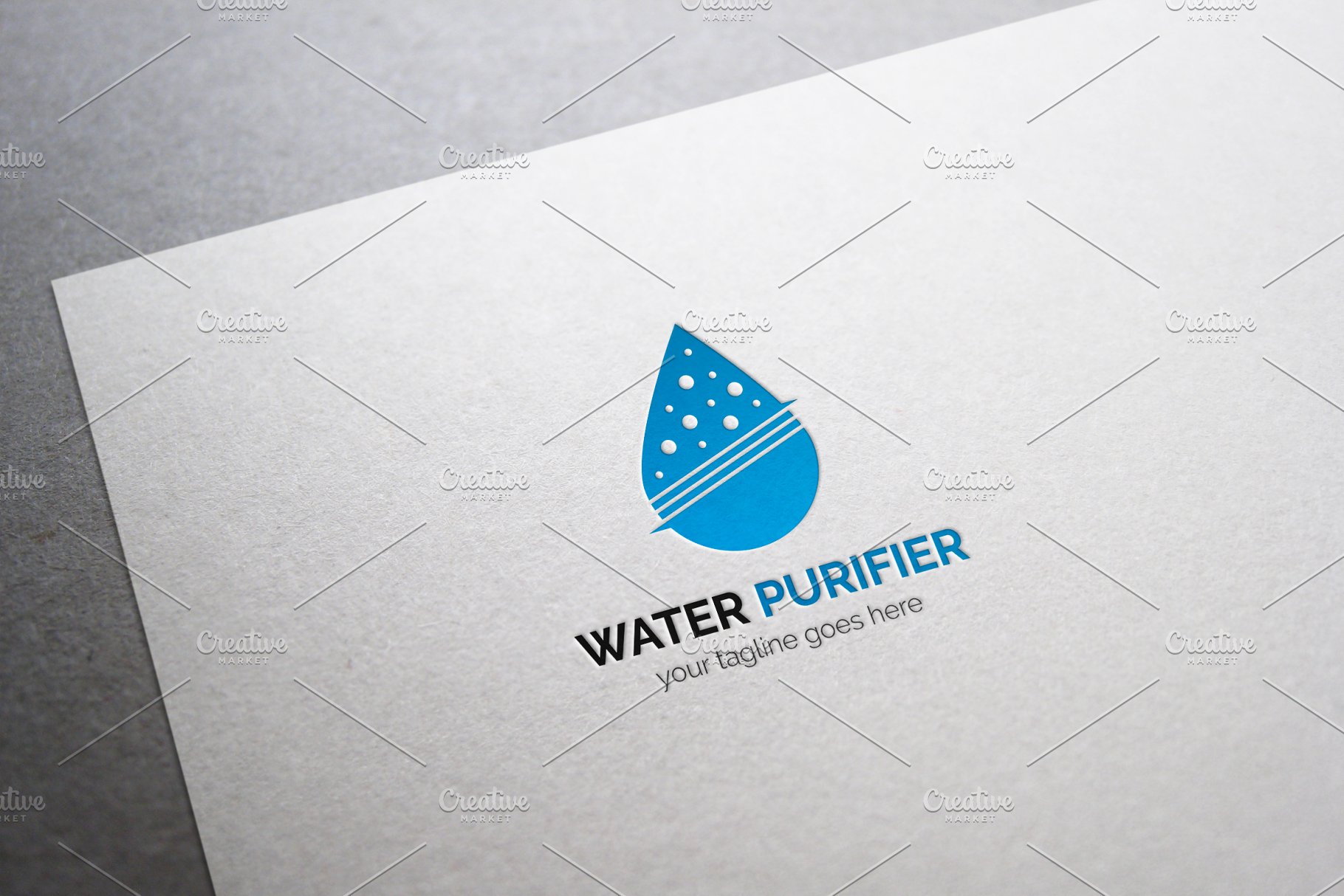 净水器清洁环保主题Logo模板 Water Purifier Logo插图(2)