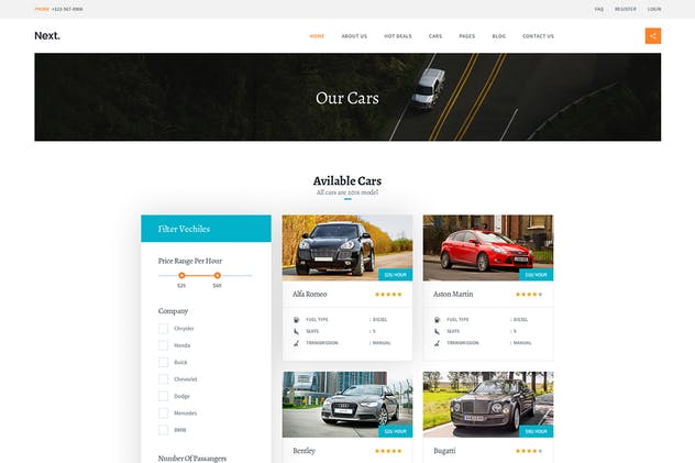 租车平台网站设计PSD模板 Car Rental – Creative eCommerce Photoshop Template插图(6)