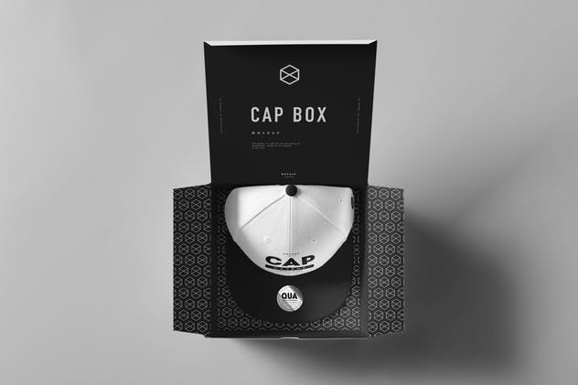 帽子鸭舌帽&包装盒样机模板 Cap & Box Mock-up插图(6)