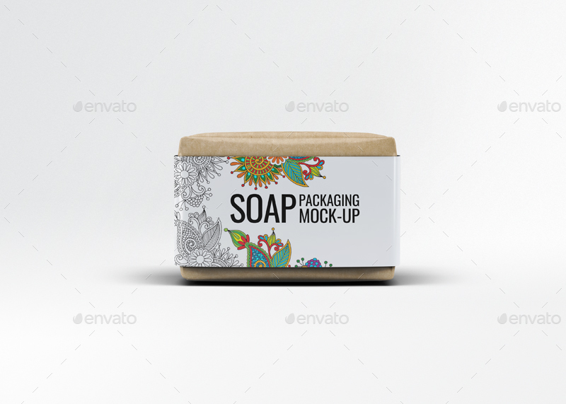 香皂肥皂包装贴纸展示样机 Soap Bar Paper Sleeve Mock-Up插图(5)
