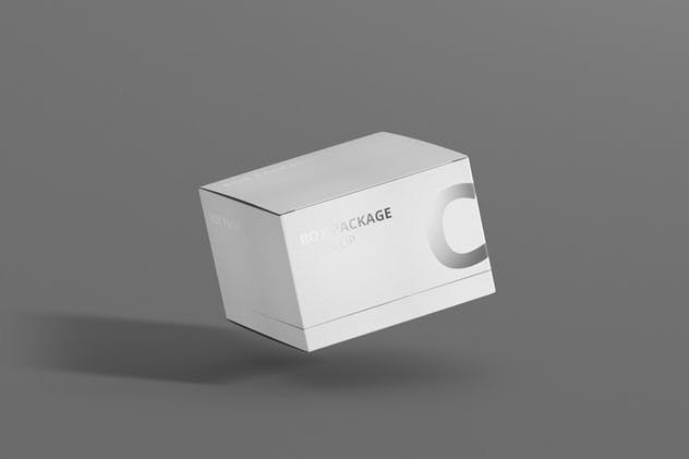 纸质包装盒外观设计样机模板 Package Box Mock-Up – Flat Square插图(2)