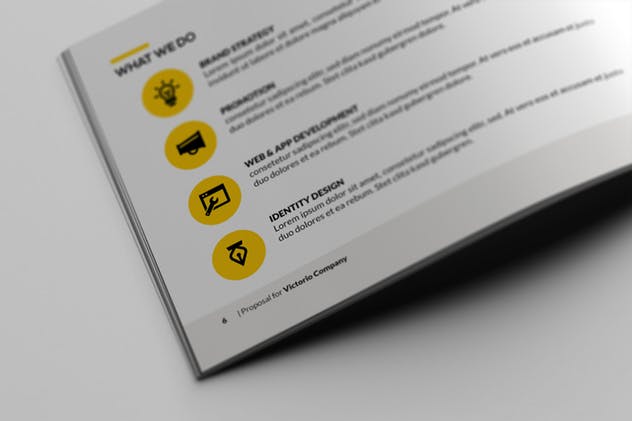 横板企业画册/商业提案/企业宣传册INDD设计模板 Neue Business Proposal插图(9)
