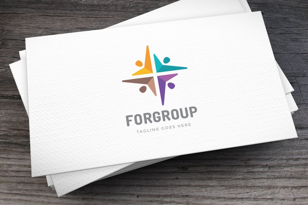 组织机构创意图形Logo设计模板 Forgroup Logo Template插图