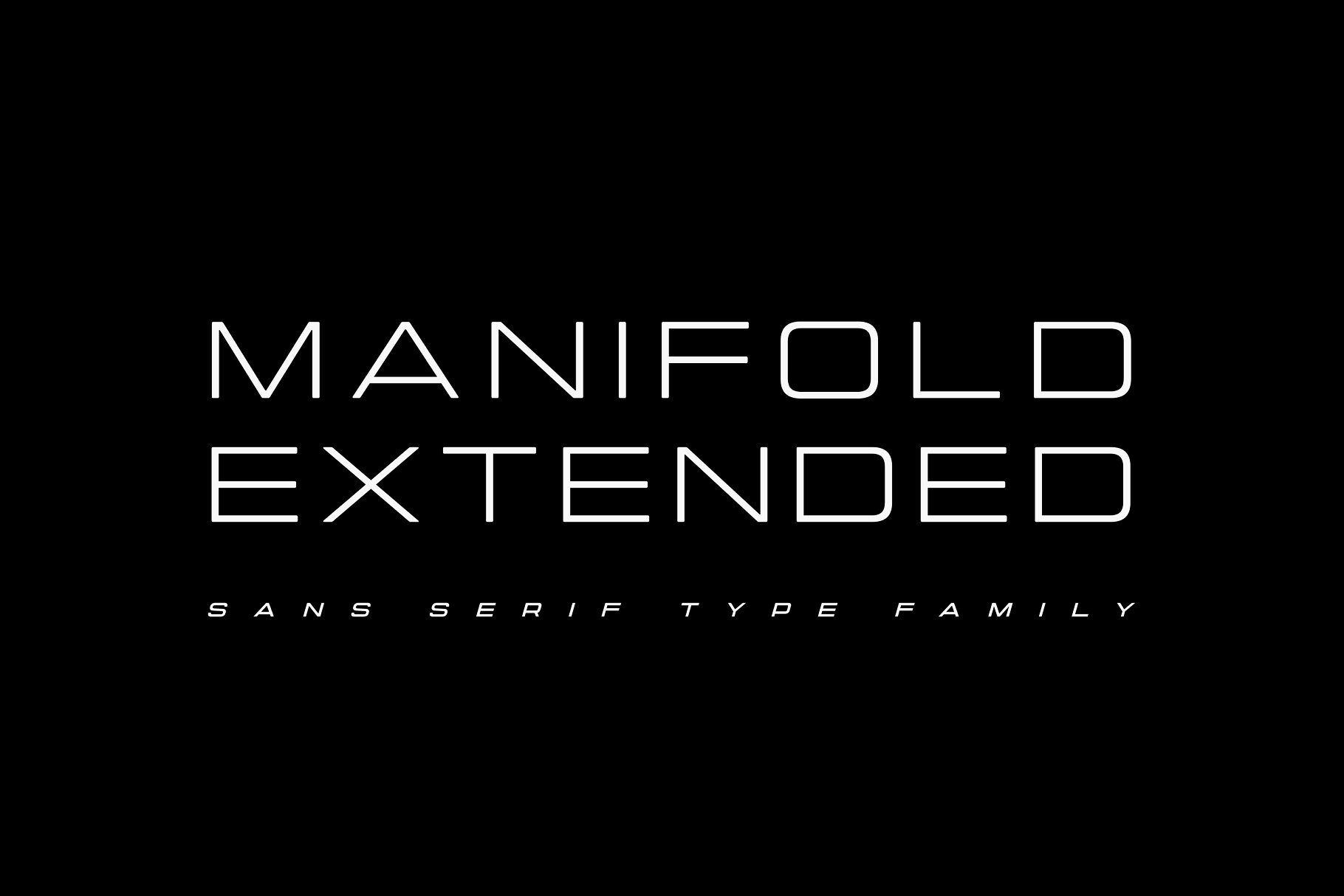 犀利细长英文宽无衬线字体 Manifold Extended CF wide sans serif插图