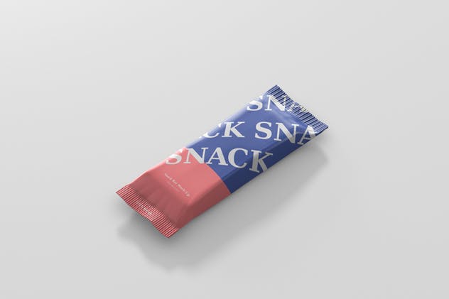 小吃/零食塑料袋包装样机模板 Snack Bar Mockup插图(4)