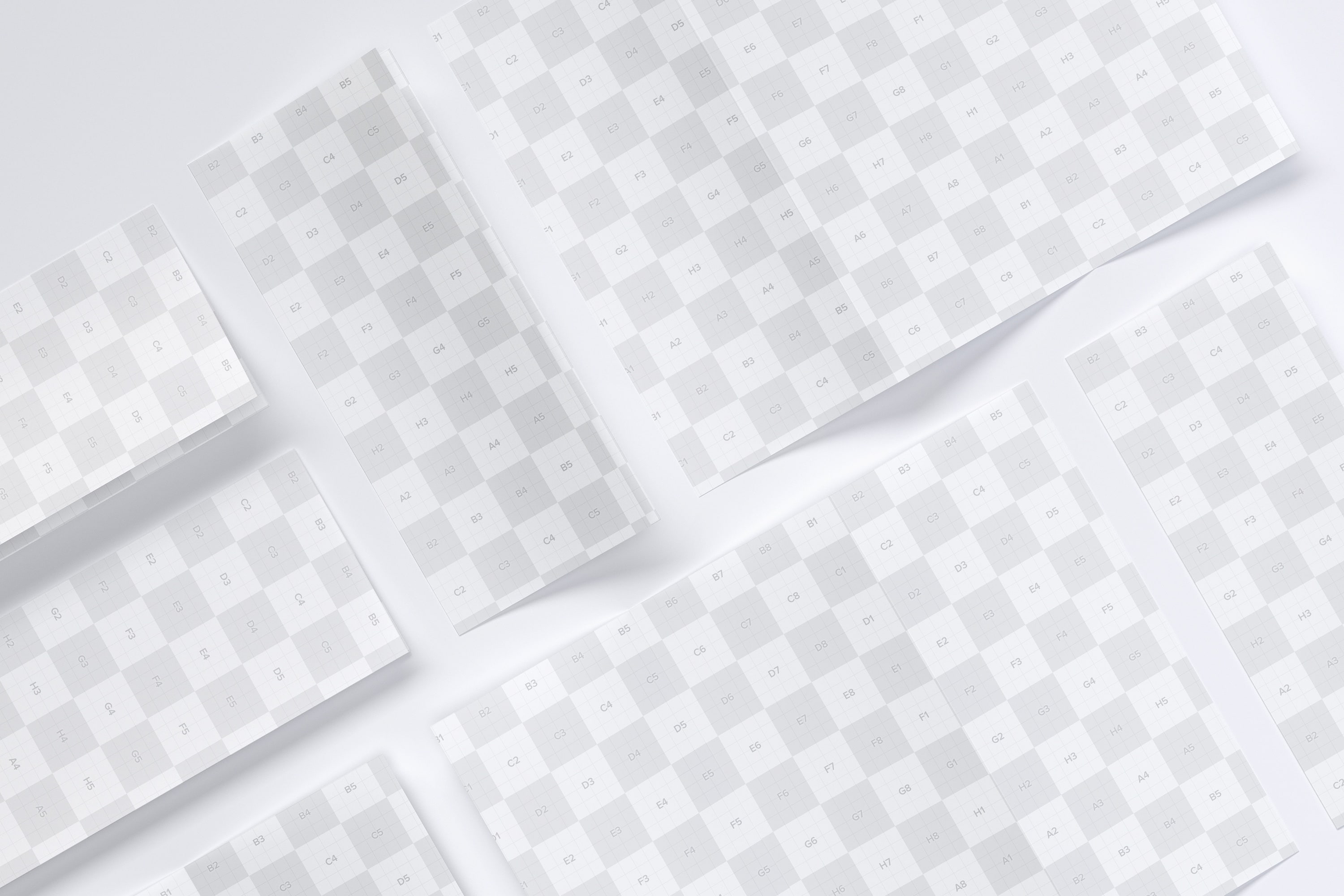 信纸规格三折页折叠小册子传单设计效果图样机05 Letter Z Fold Brochure Mockup 05插图(2)
