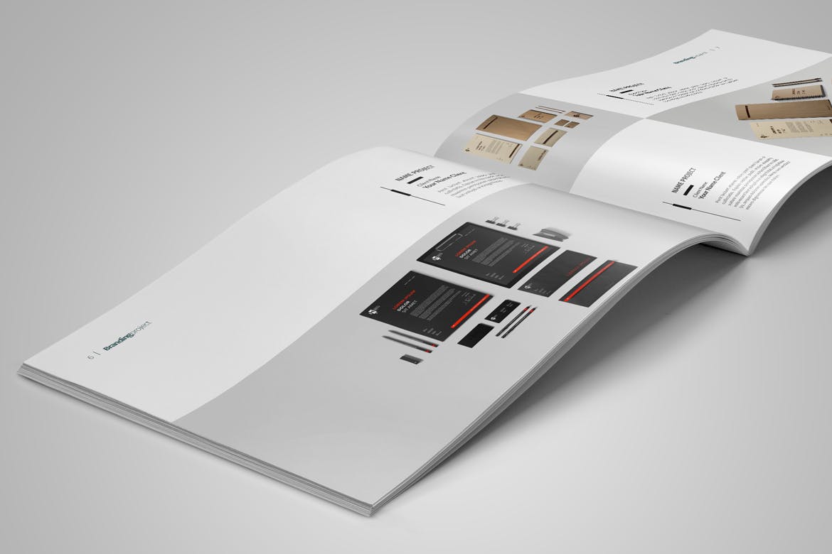 设计公司设计案例展示画册设计模板 Graphic Design Portfolio Template插图(8)