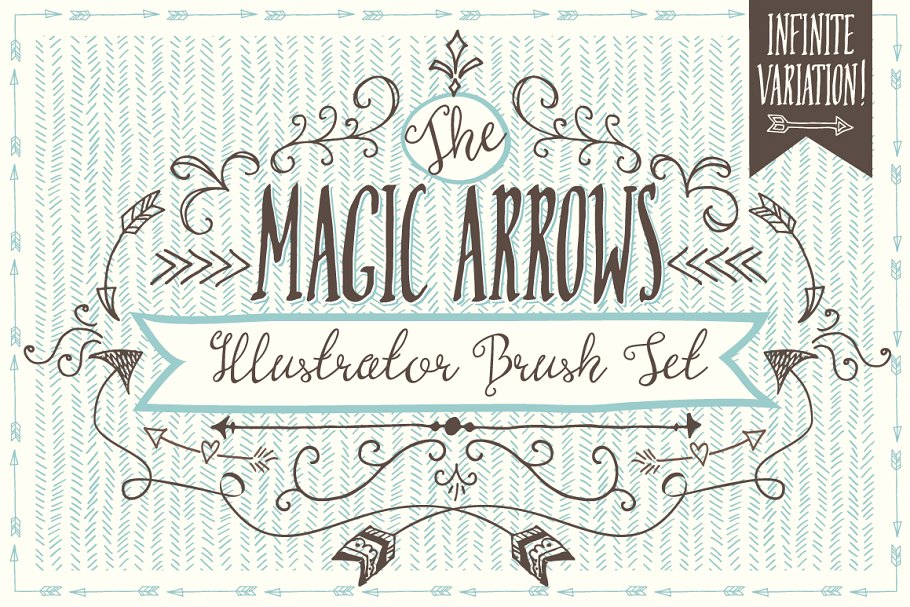魔法箭头AI笔刷 Magic Arrow Brushes (Illustrator)插图