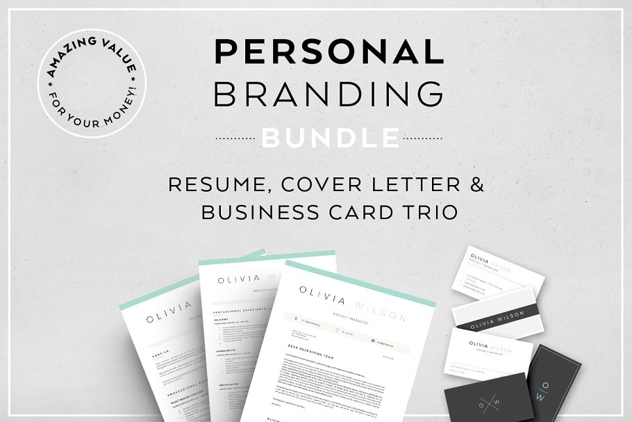 超实用个人简历设计模板合集 Resume Bundle-Personal branding插图
