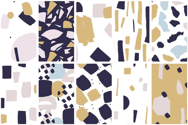 拼贴风格彩色印花图案素材 Collage Colorful Patterns插图(6)