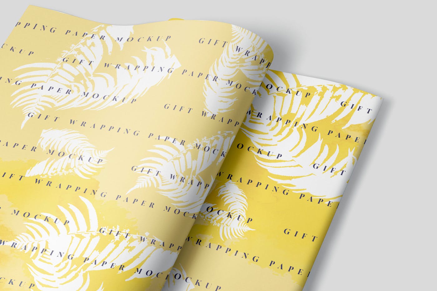 礼品包装纸图案印花设计预览样机模板 Gift Wrapping Paper Mockup Set插图(3)