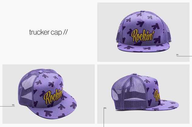 休闲棒球帽子系列样机 Cap Collection Mockup插图(2)