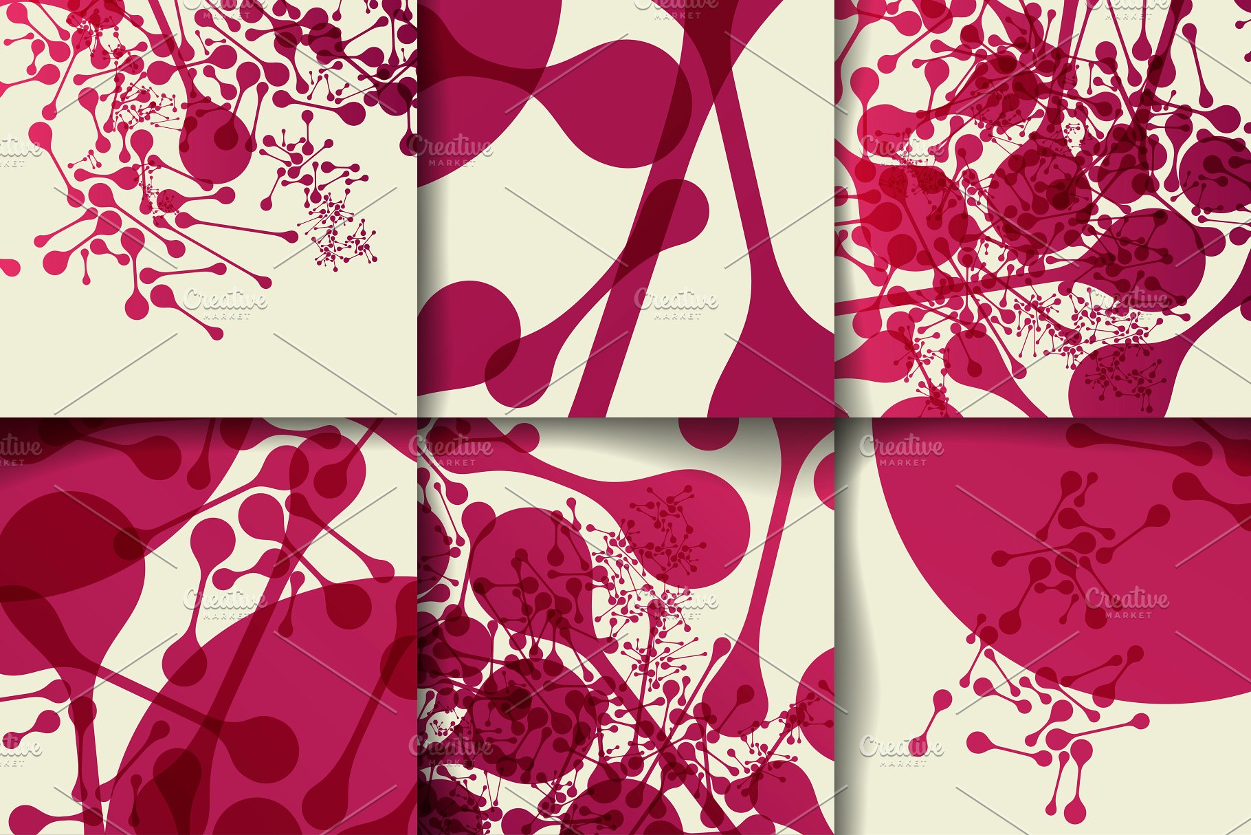 抽象几何图案背景纹理素材 Abstract Templates and Backgrounds插图(5)