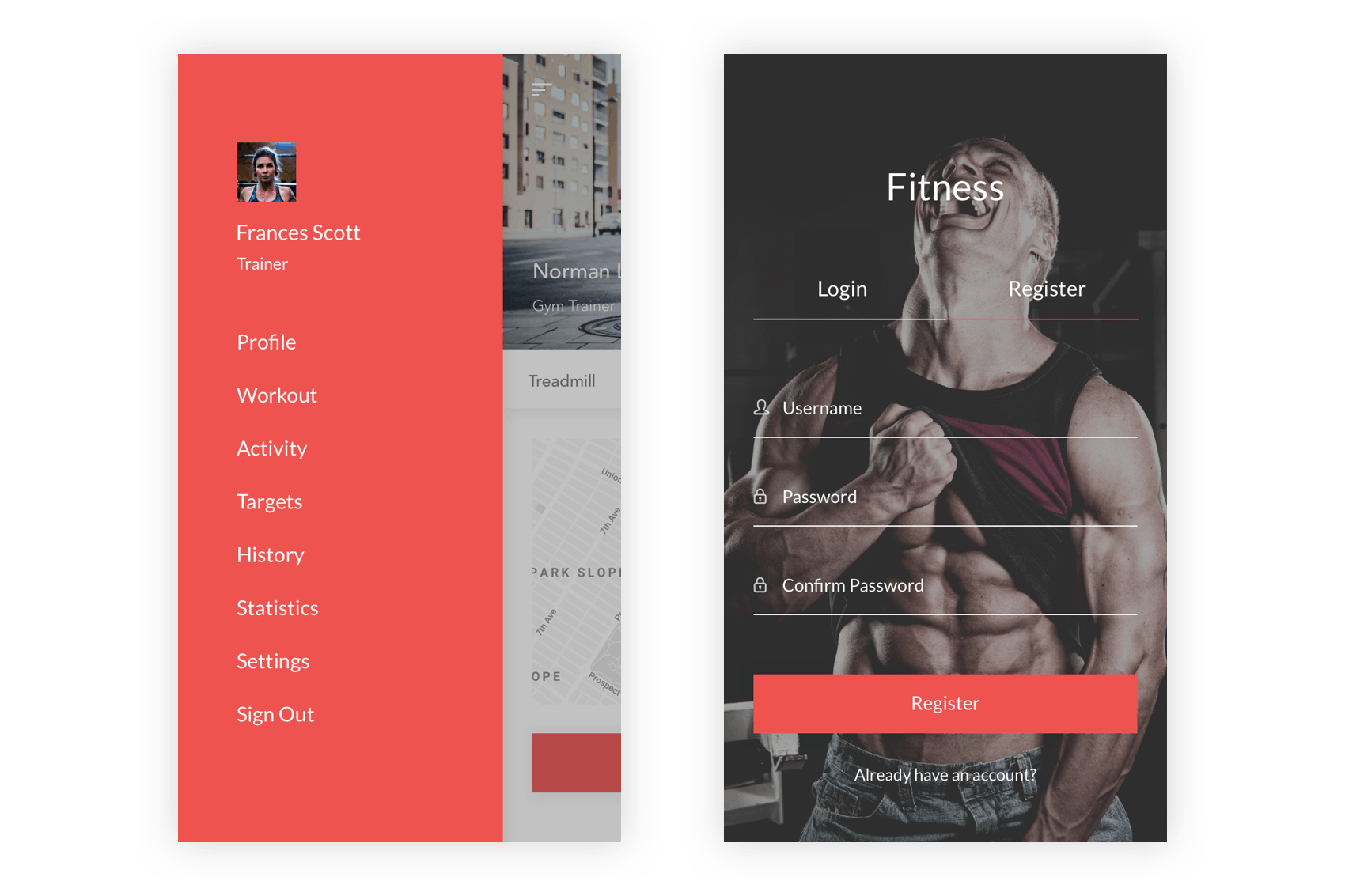 健身俱乐部/健身运动APP应用UI设计套件XD模板 Fitness – Health, Workout & Gym UI Kit in Adobe XD插图(2)