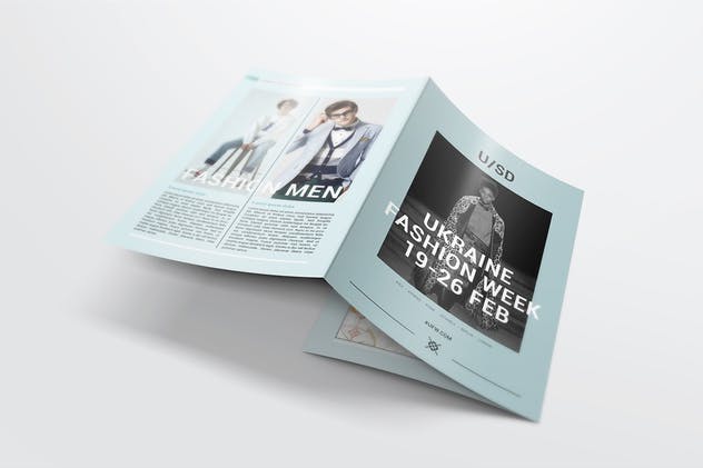 A4三折页时尚服装宣传册样机 A4 Trifold Brochure Mockups插图(5)