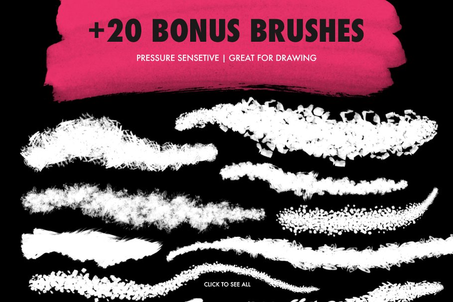 500款超级画笔笔触笔迹PS笔刷 Ultimate Texture – 500 PS Brushes插图(7)