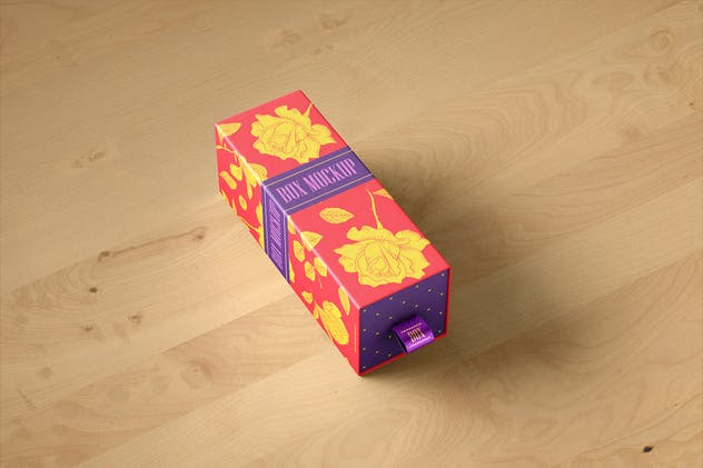 创意抽屉式礼品包装盒样机模板 Package Box Mock-Up插图(5)
