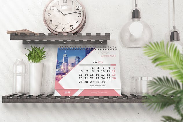 各式各样的桌面日历/台历设计展示样机模板 Various Desktop Calendars Mockup插图(4)