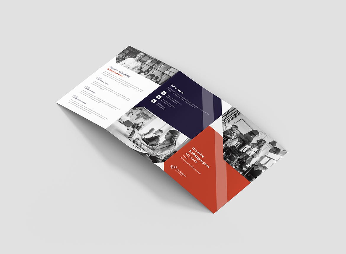 创意多用途企业简介三折页宣传单设计模板 Brochure – Creative Multipurpose Tri-Fold A5插图(7)