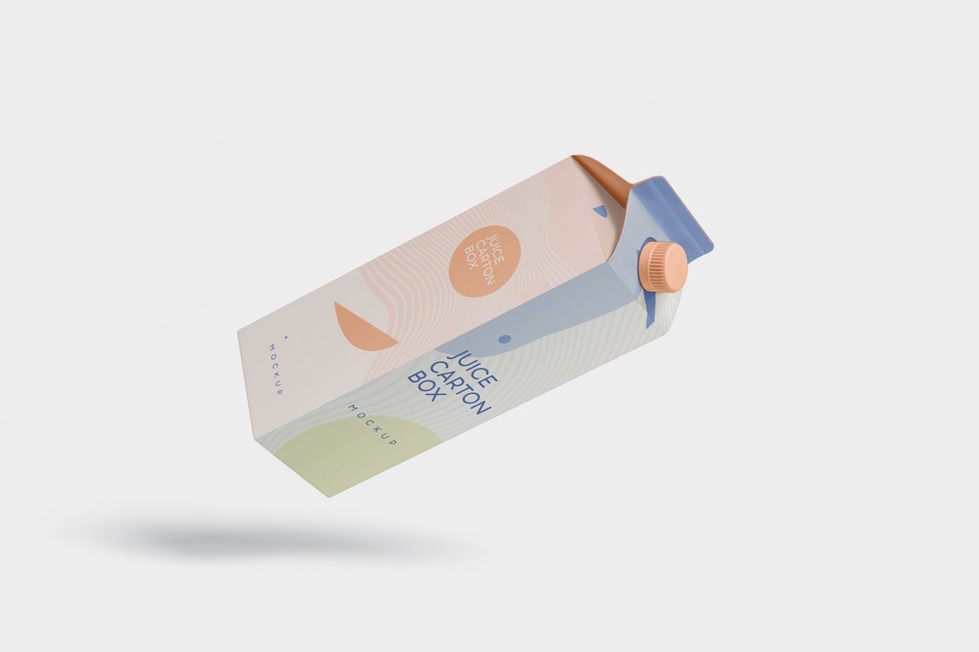 1L装果汁/牛奶包装盒设计效果图样机 Juice – Milk Mockup – 1L Carton Box – Large Size插图(4)