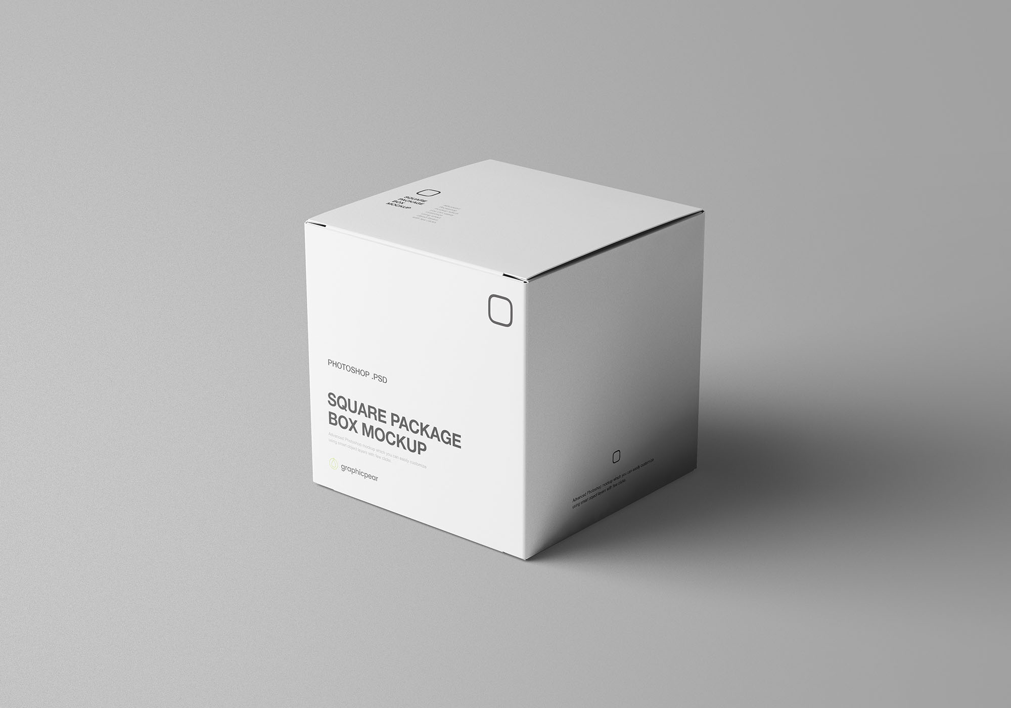 方形包装盒设计效果图样机模板 Square Package Box Mockup插图(2)