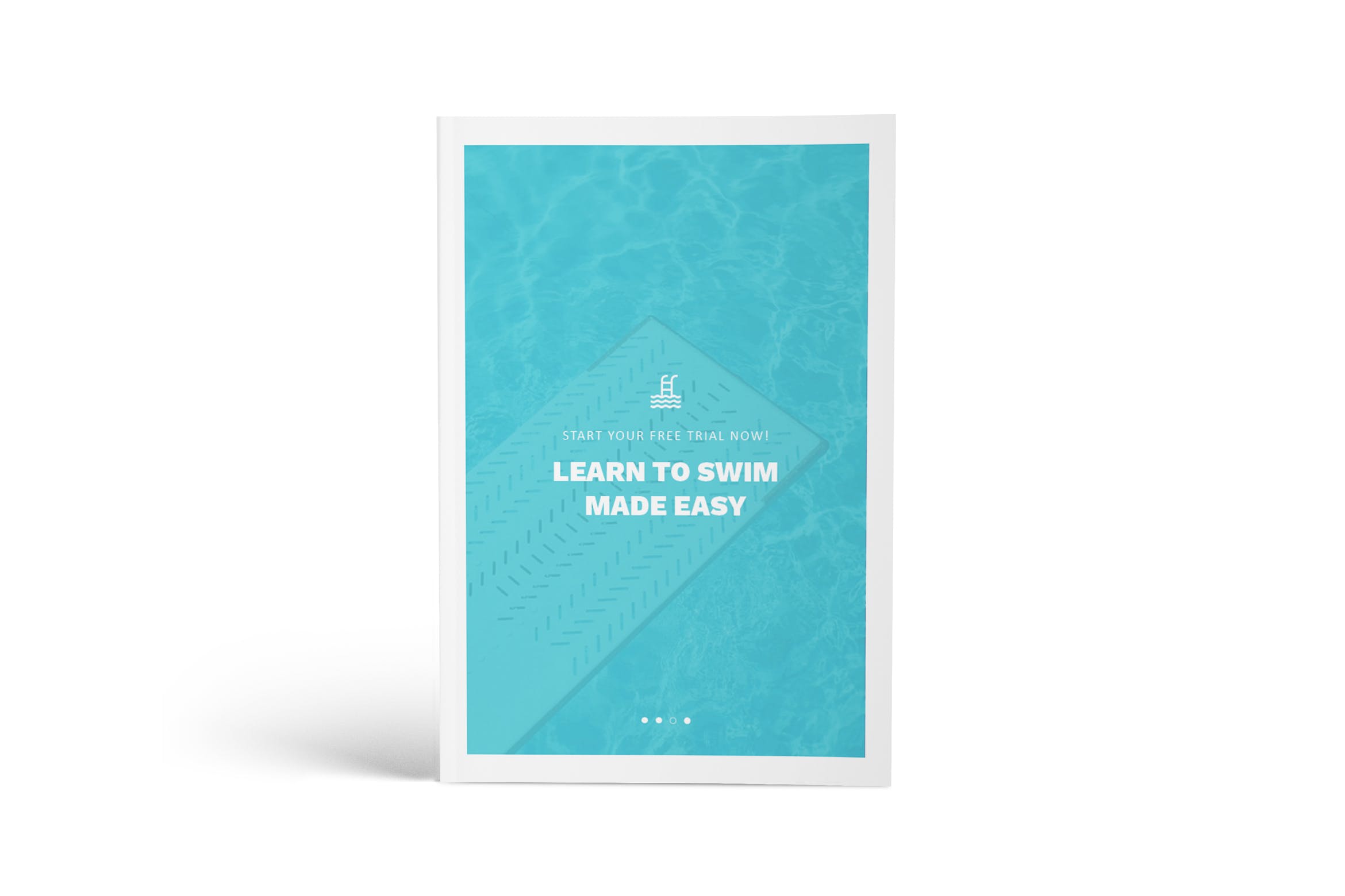 A4尺寸游泳培训班课程招生宣传画册设计模板 Swimming A4 Brochure Template插图