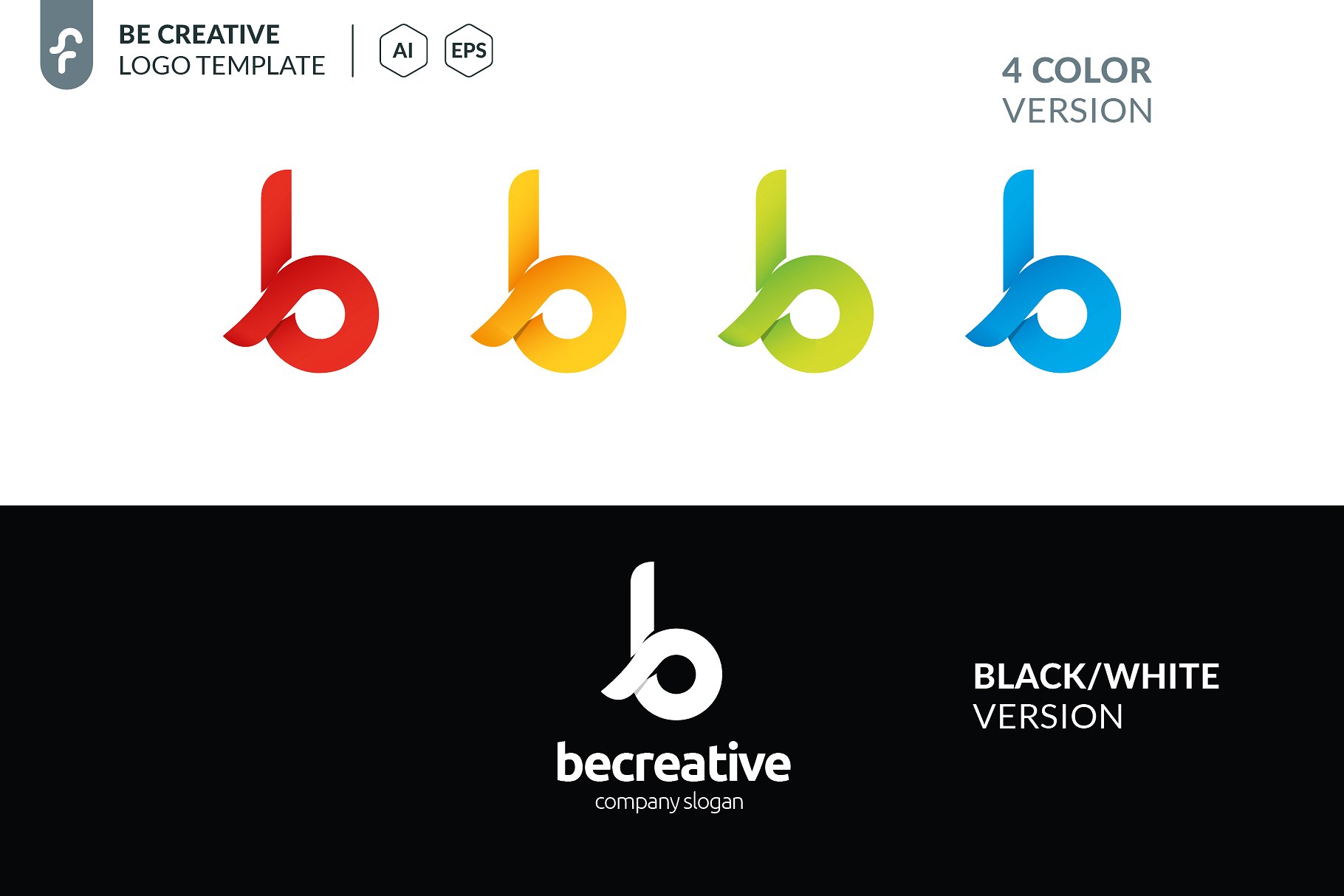 创意字母Logo模板系列之字母B B Letter Logo插图(3)