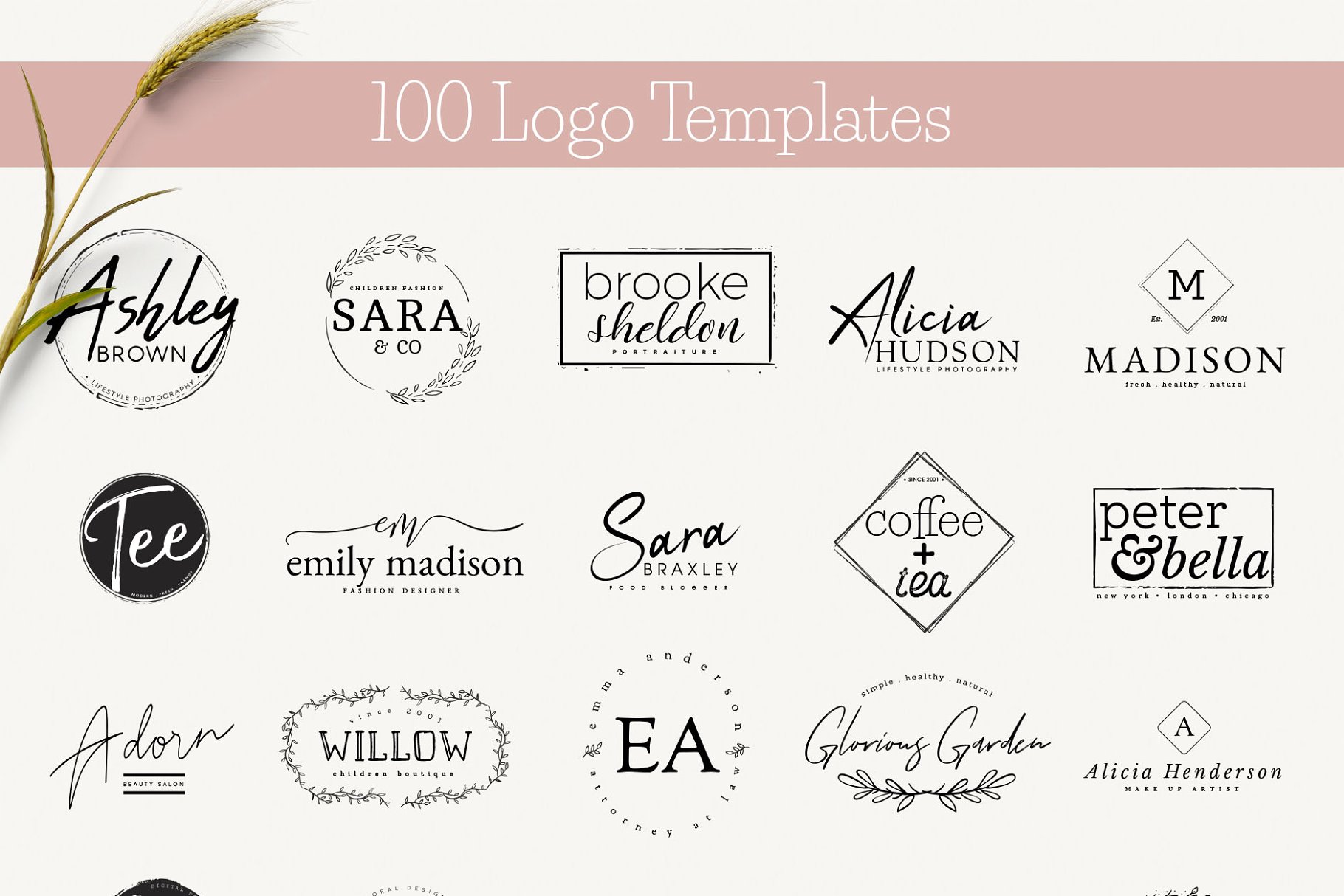 品牌Logo设计模板及设计元素 Essential Branding Set v.2插图(2)