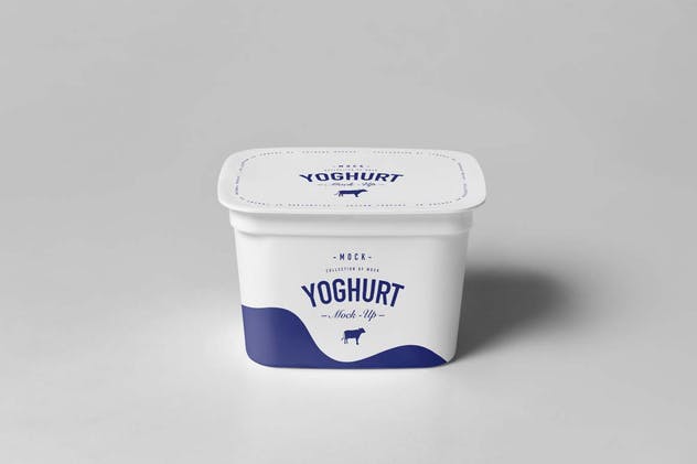 酸奶杯样机模板2 Yoghurt Cup Mock-up 2插图(4)