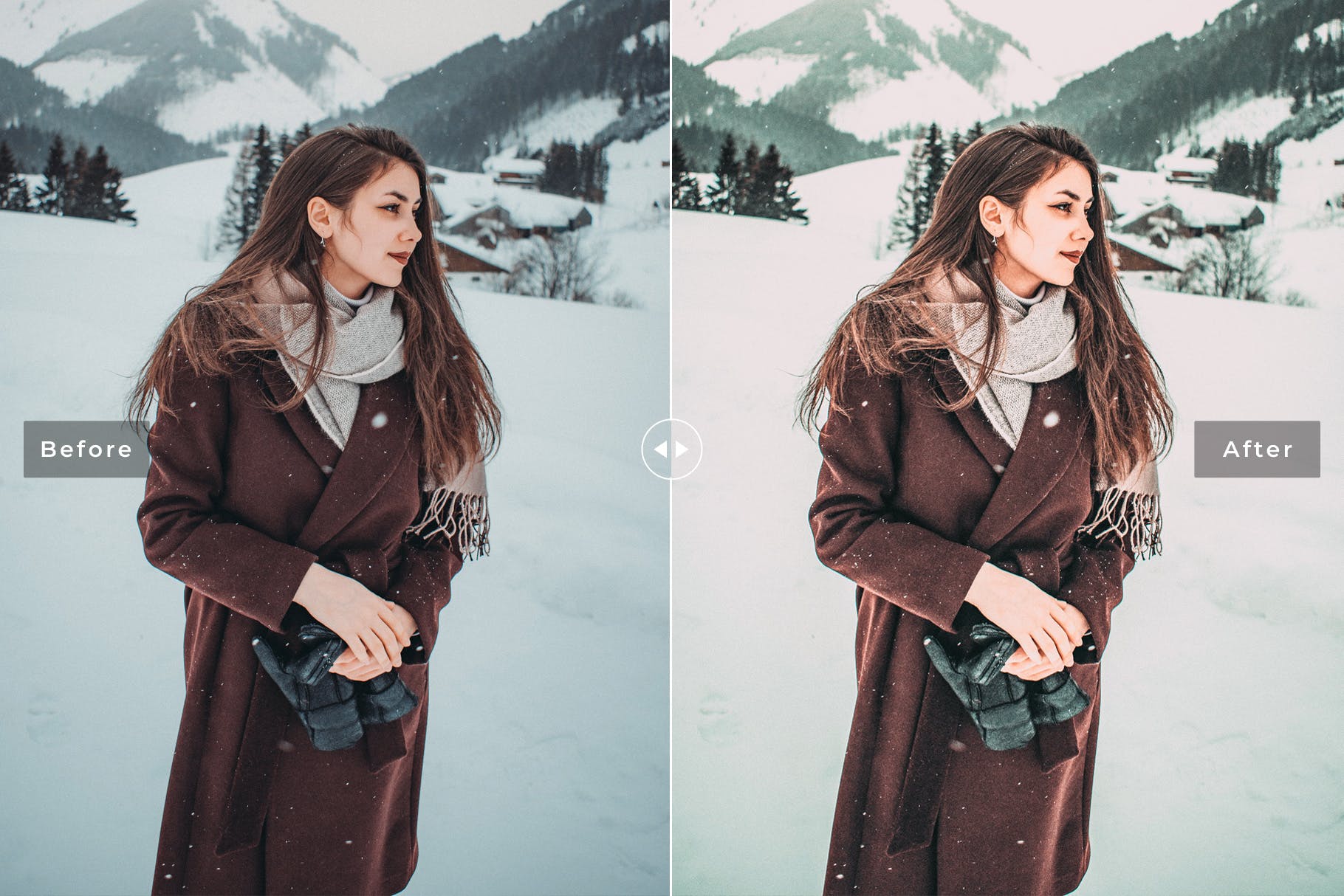 童话风格色调冬季照片效果优化LR预设 Let It Snow Mobile & Desktop Lightroom Presets插图(4)