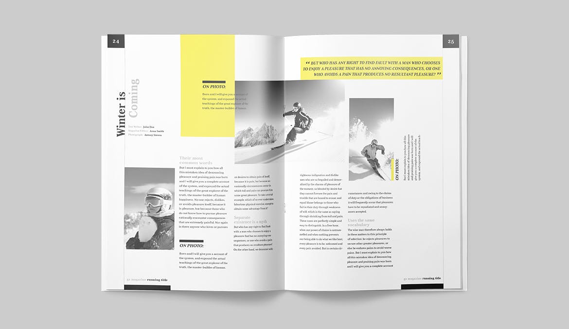 人物/财经/商业主题适用的杂志设计模板 Magazine Template插图(12)