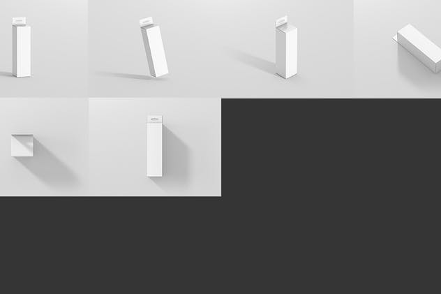 带挂钩的矩形尺寸牙膏包装盒子样机 Box Mockup – High Slim Rectangle Size with Hanger插图(9)
