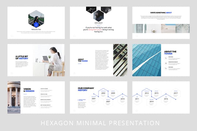 超高品质创业公司路演/项目投标PPT幻灯片模板 Hexagon – Powerpoint Template插图(7)