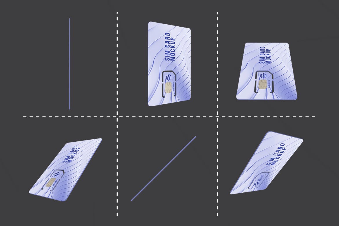 SIM手机卡卡片定制设计效果图样机模板 SIM Card Kit插图(3)