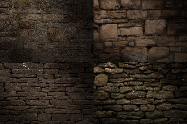 20款石墙纹理背景合集 Stone Wall Textures / Backgrounds插图(3)