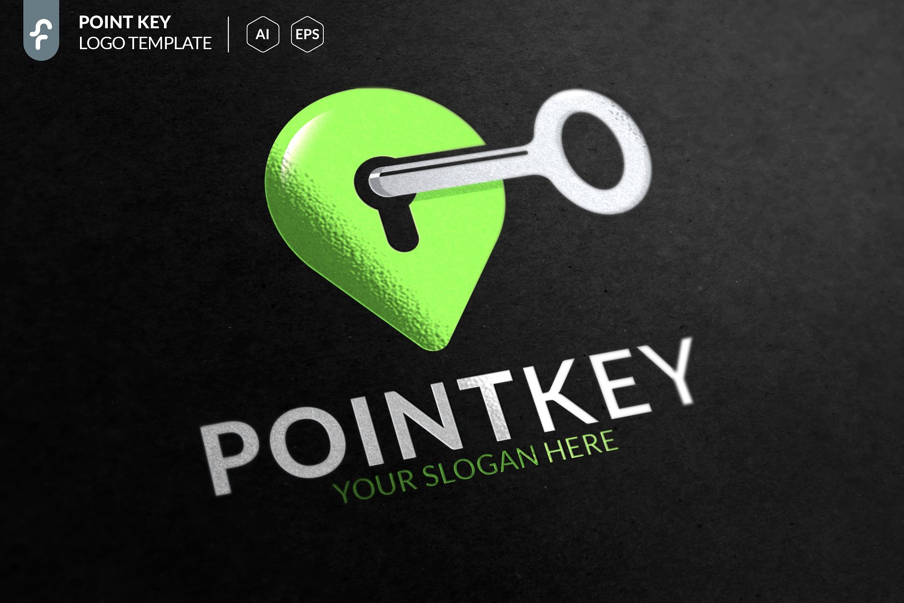 极简核心关键点Logo模板  Point Key Logo插图
