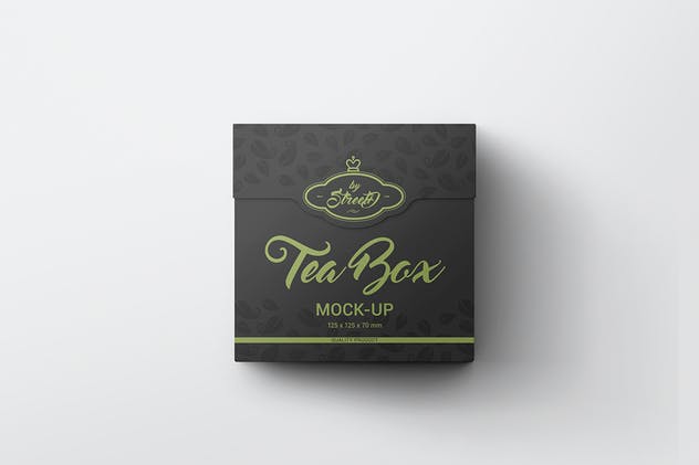茶叶品牌纸盒包装外观设计样机模板 Tea Box Mock-Up插图(5)