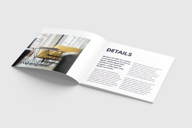 方形杂志画册设计AI模板 Square Magazine or Brochure Template插图(5)