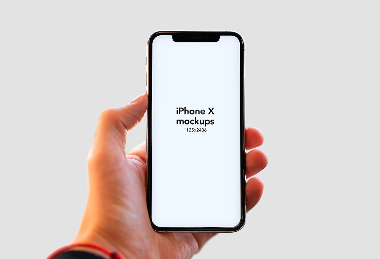 手持iPhone手机屏幕正视图样机模板 iPhone Mockup Set插图(8)