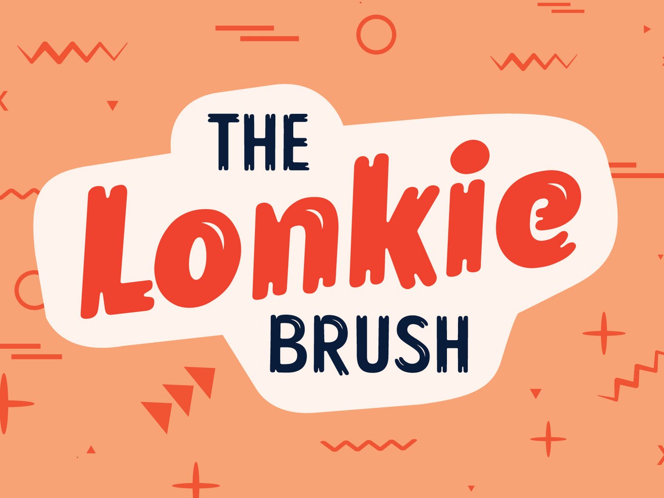 复古丹麦电影海报设计英文笔刷字体 Lonkie Brush插图(1)