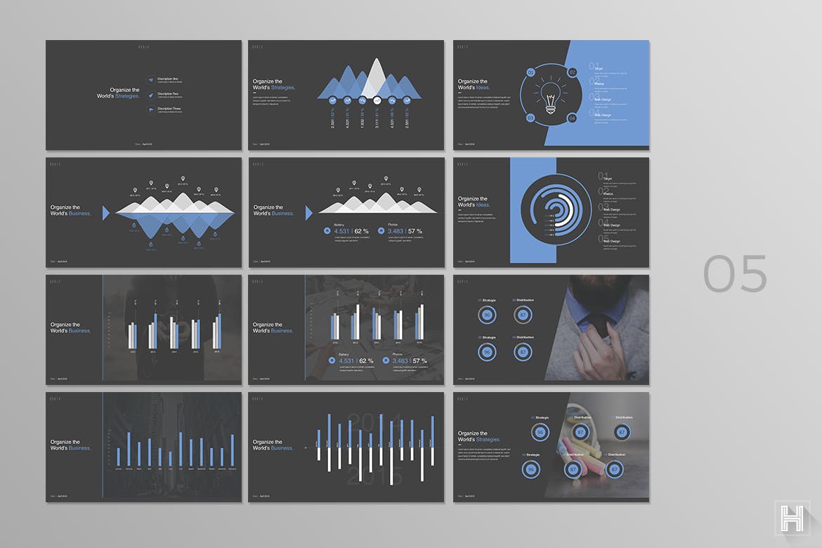 专业的时尚高端商务商业质感Google Slide幻灯片powerpoint演示模板（pptx）插图(5)
